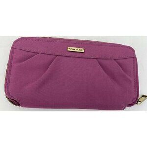 Travelon Purple Grape Zip Around Fabric Wallet